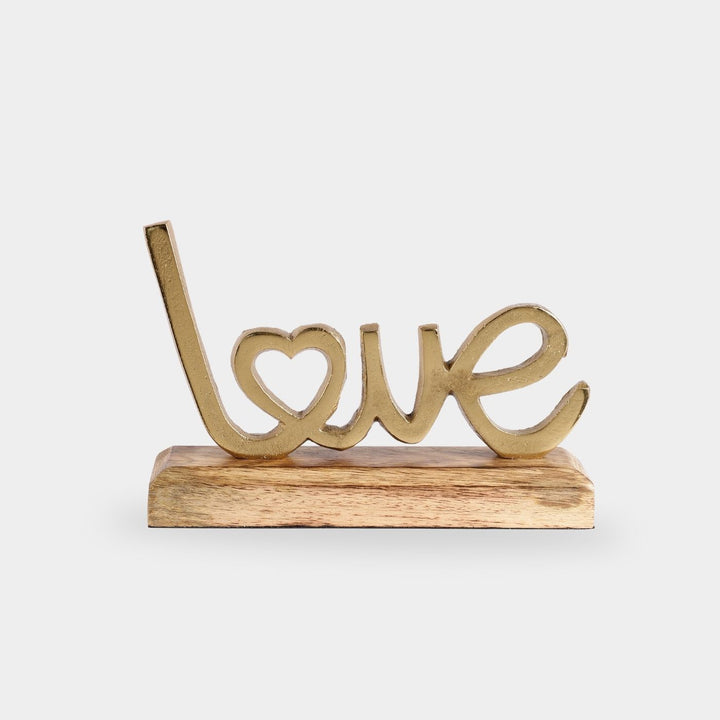 Handmade Gold 'Love' Free Standing Showpiece