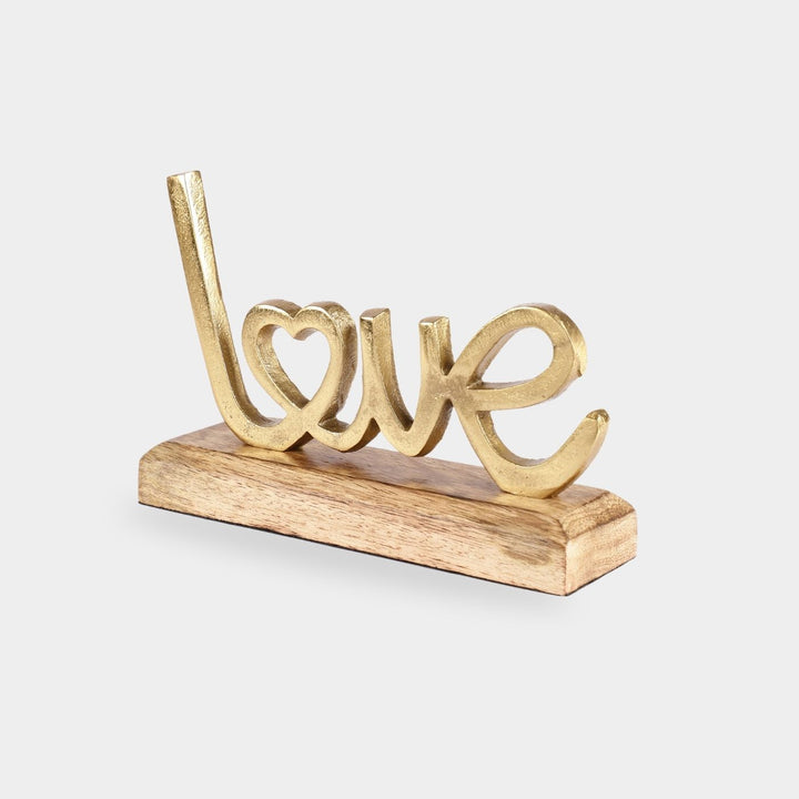 Handmade Gold 'Love' Free Standing Showpiece