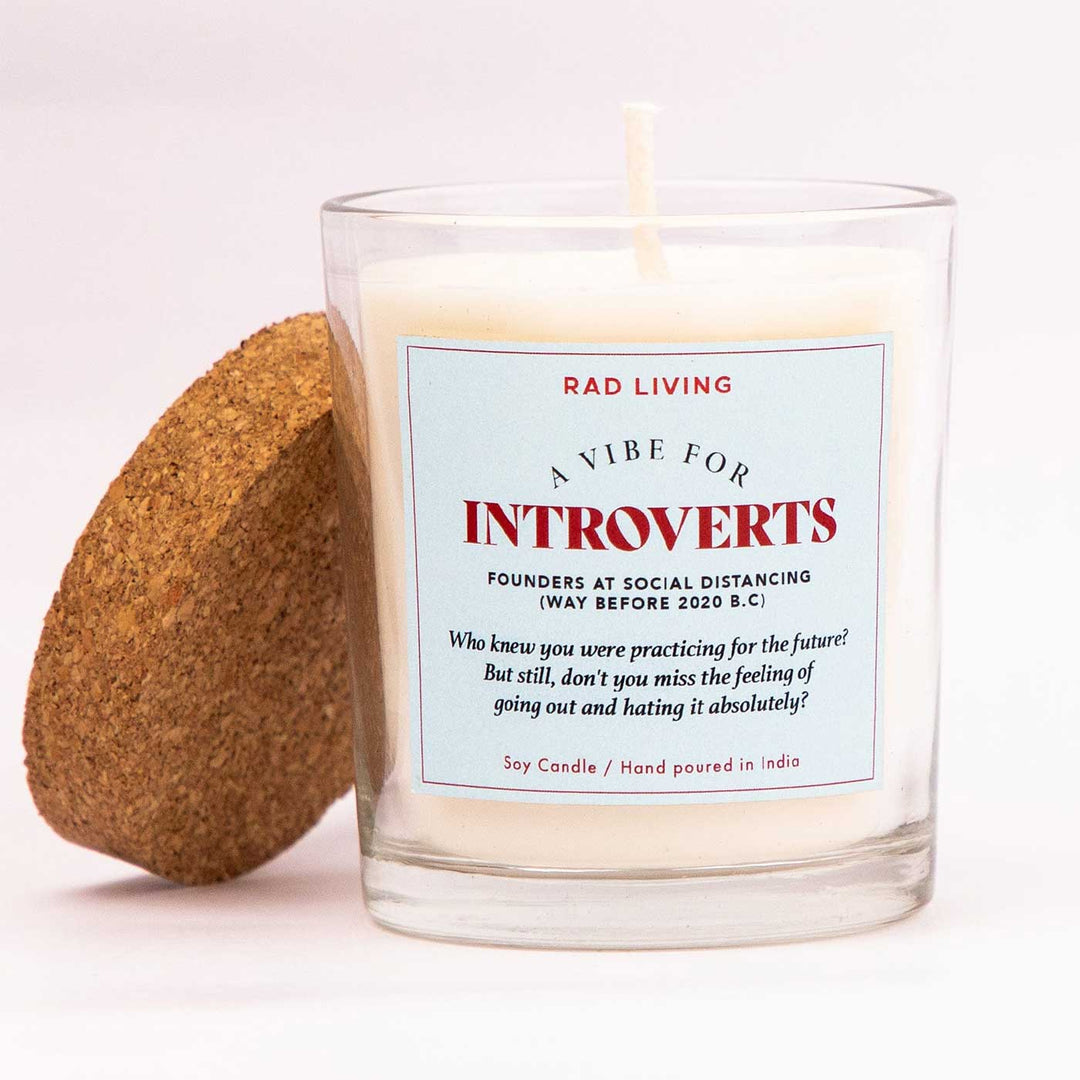 Hand Poured Introverts Cinnamon Mocha Scented Soy Wax Candle