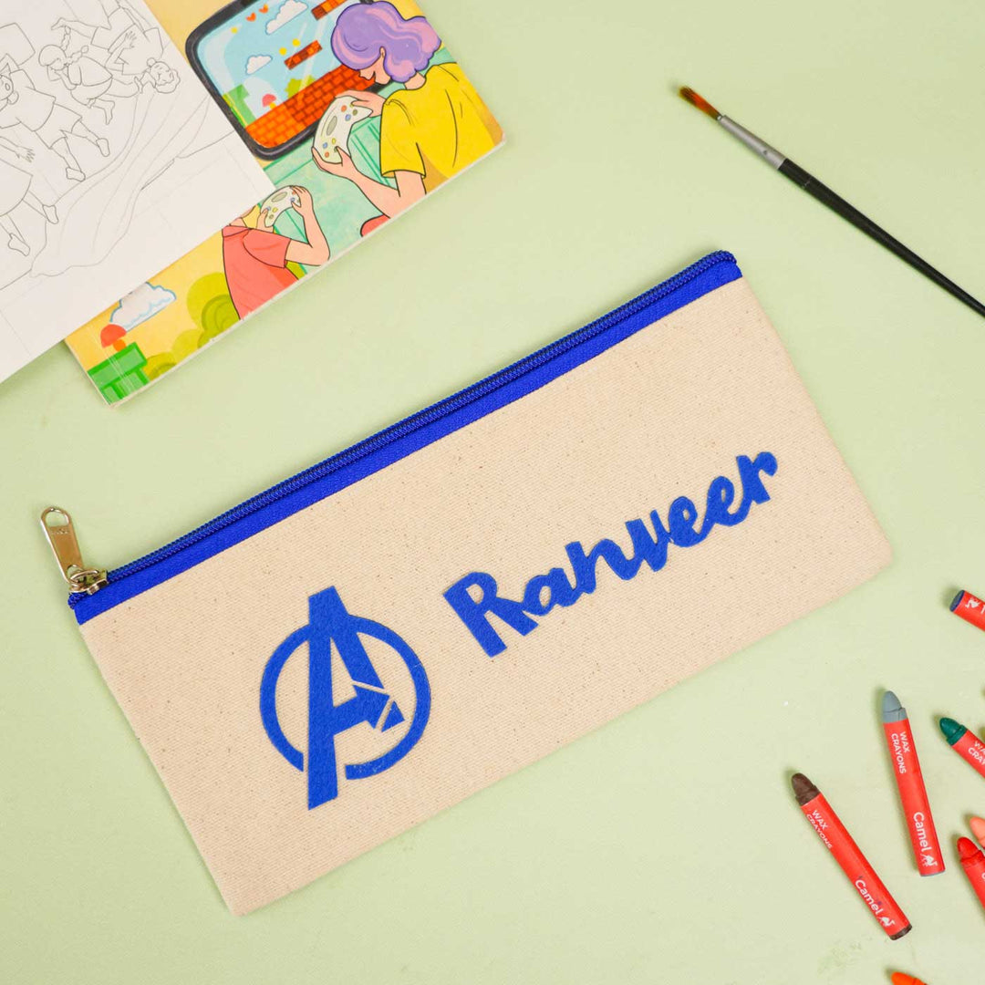 Personalized Avengers Theme Stationary Pouch