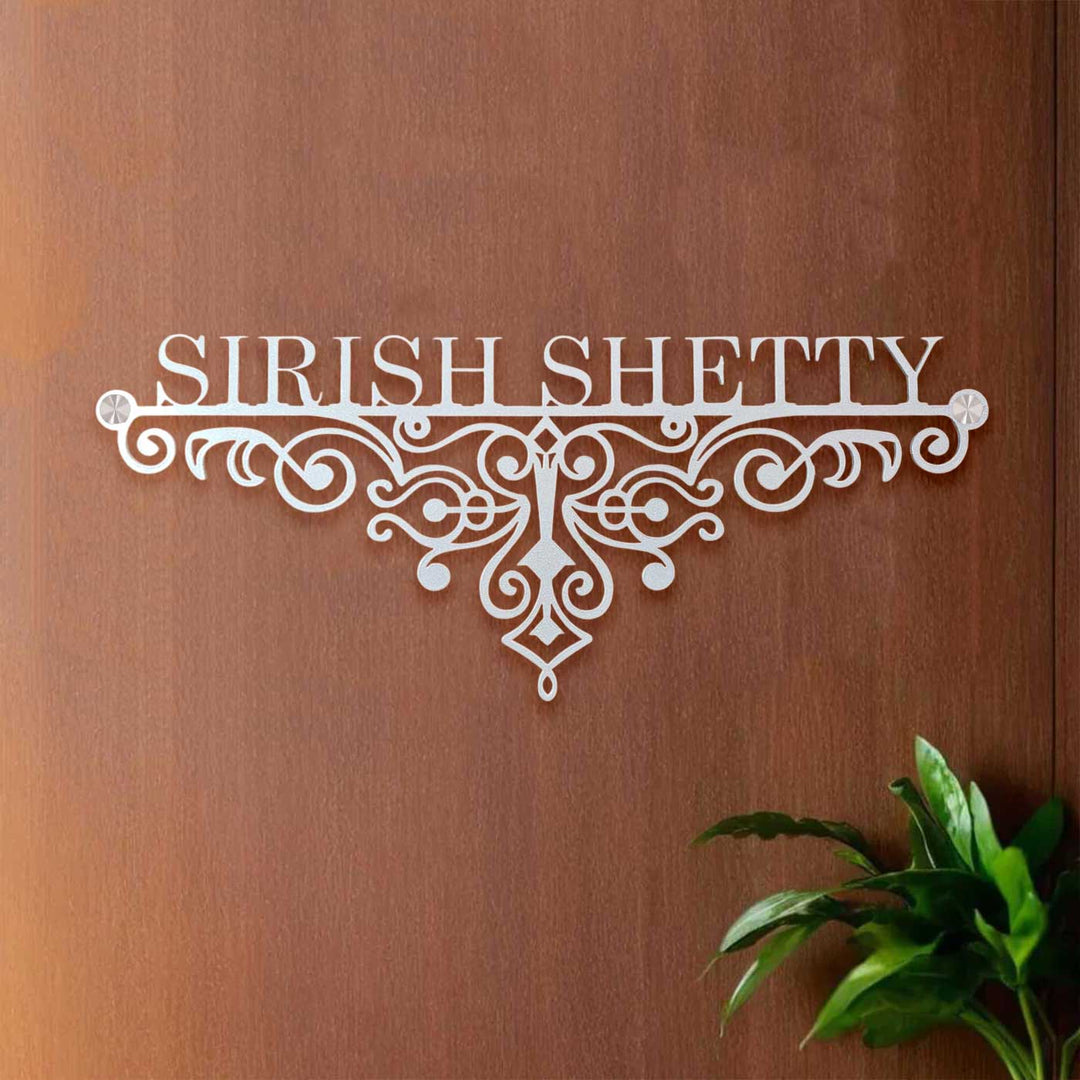 Personalized Ornate Weatherproof Name Plate for Villa