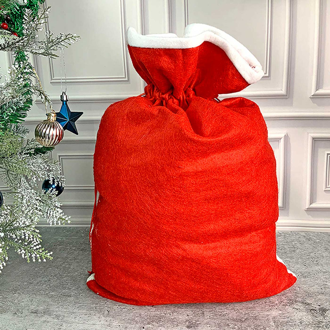 Handmade Snowman Red & White Knitted Large Size Gift Sacks For Christmas Decoration