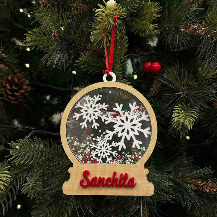 Personalized Shaker Acrylic Ornaments For Christmas Tree Decoration