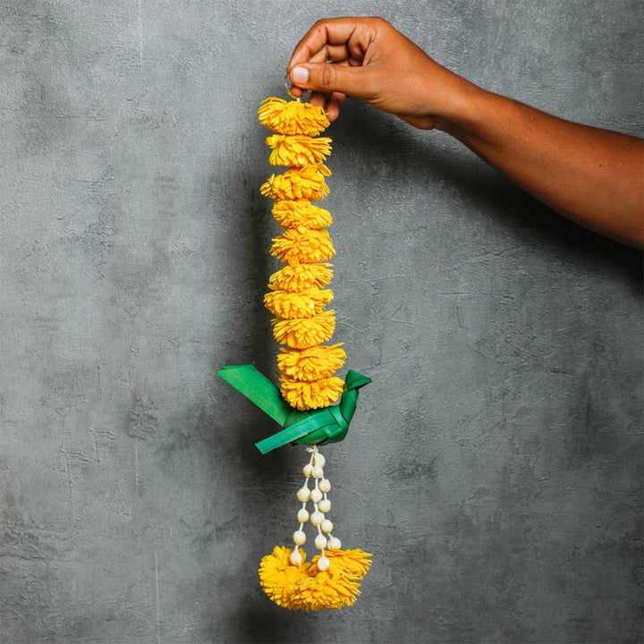 Handmade Diwali Decor Palm Leaf Parrot Toran