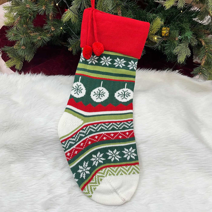 Personalized Handwoven Knitted Woolen Stockings For Christmas Decoration