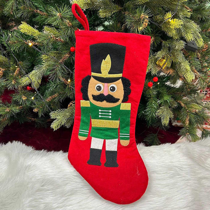 Personalized 17 Inch Large Nutcracker Felt Stockings For Christmas Decoration