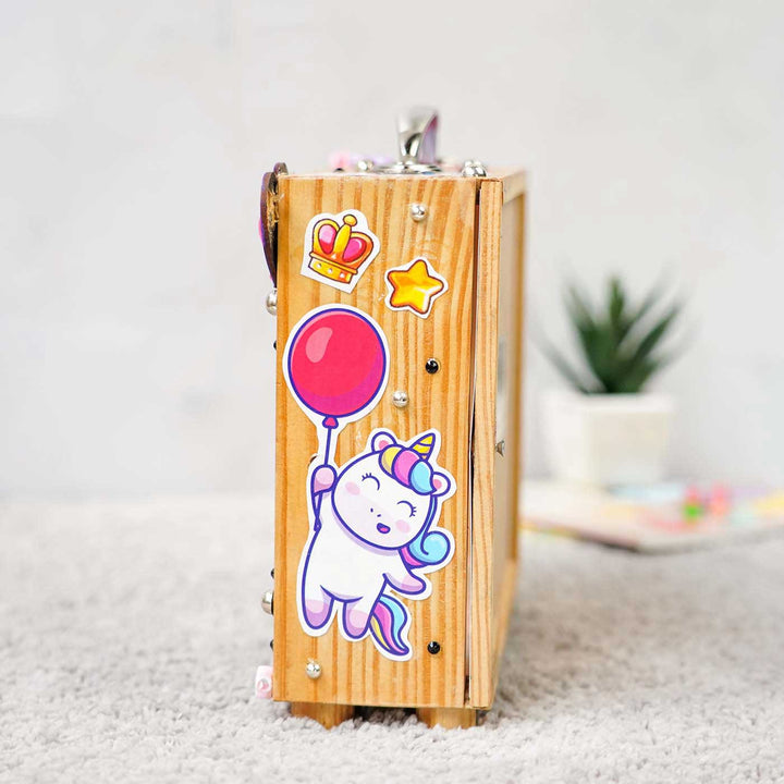 Personalized Unicorn Theme Acrylic Piggy Bank For Kids