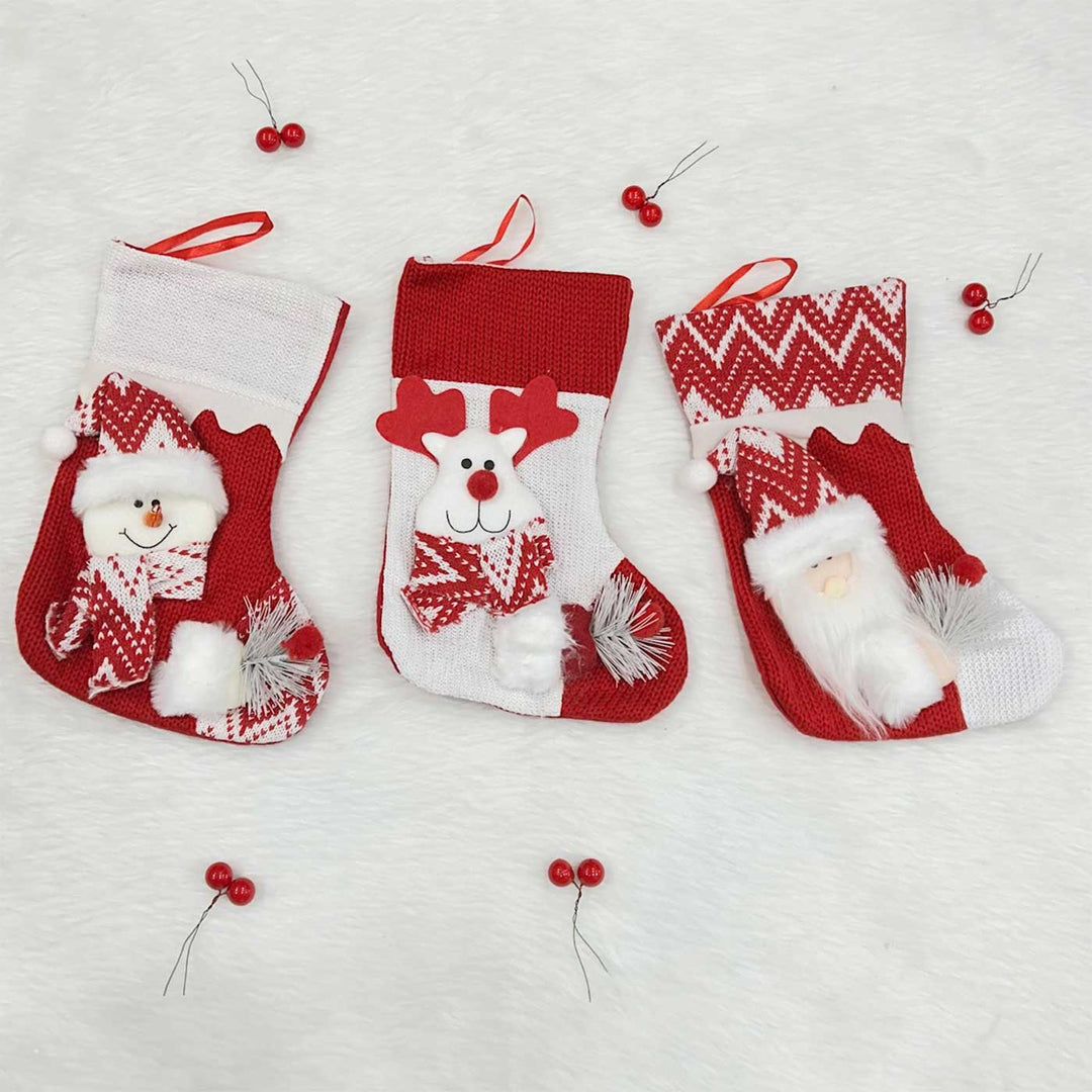 Personalized Mini Crochet Comfort Crochet Cotton Stockings For Christmas Decoration