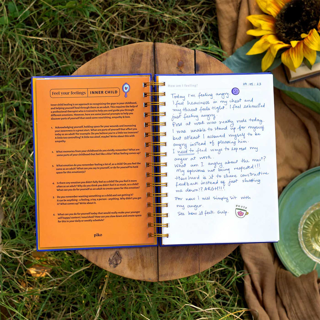 Self Exploration "Heal" Spiralbound Guided Journal With Free Postcards & Stickers | 240 Pages