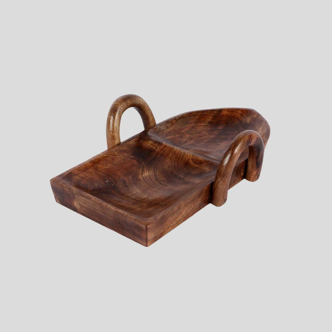 Handmade Boat Shaped Mangowood Snacks Platters | Set Of 9