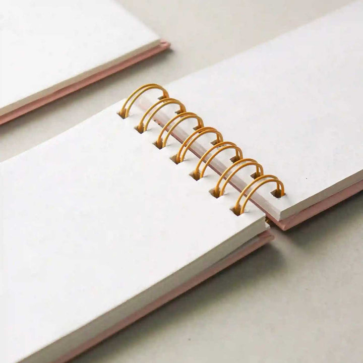 Handmade Genda Blue Spiral Notebook and Notepad Set | 80 Pages