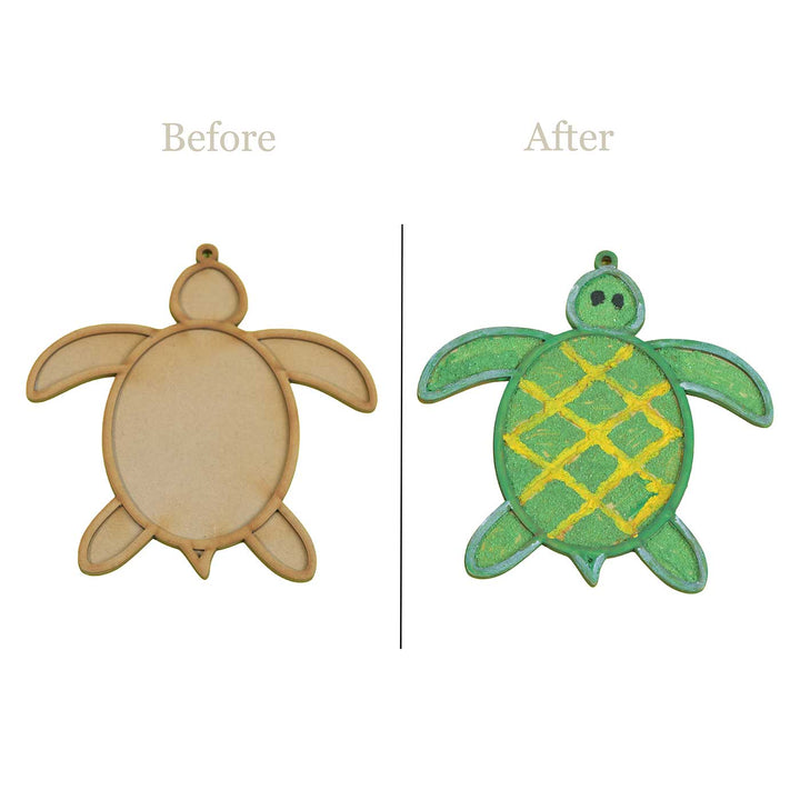 Handmade Wooden Turtle Sand Art DIY Kit | Set of 10