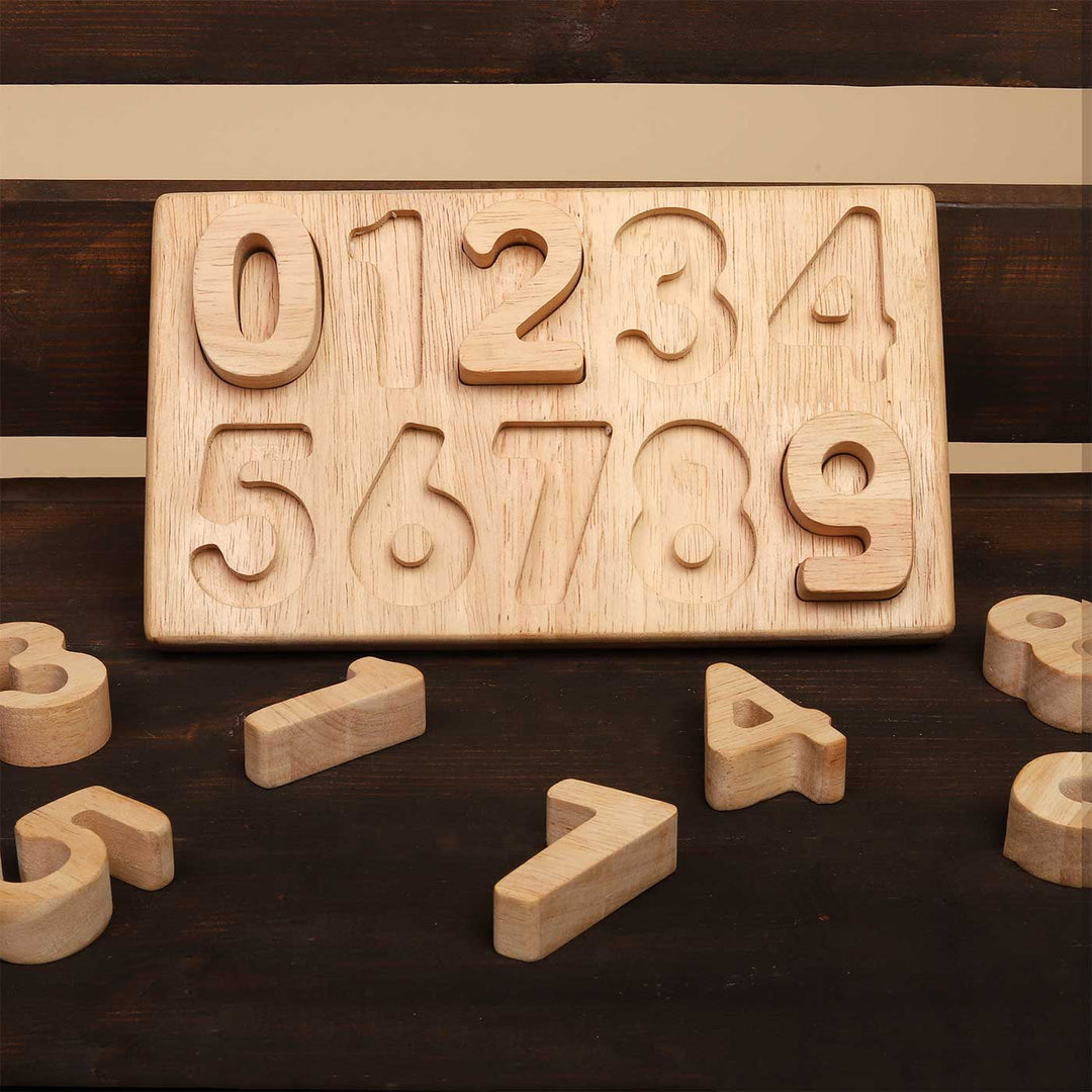 Wooden 0-9 Math Number Puzzle For Kids