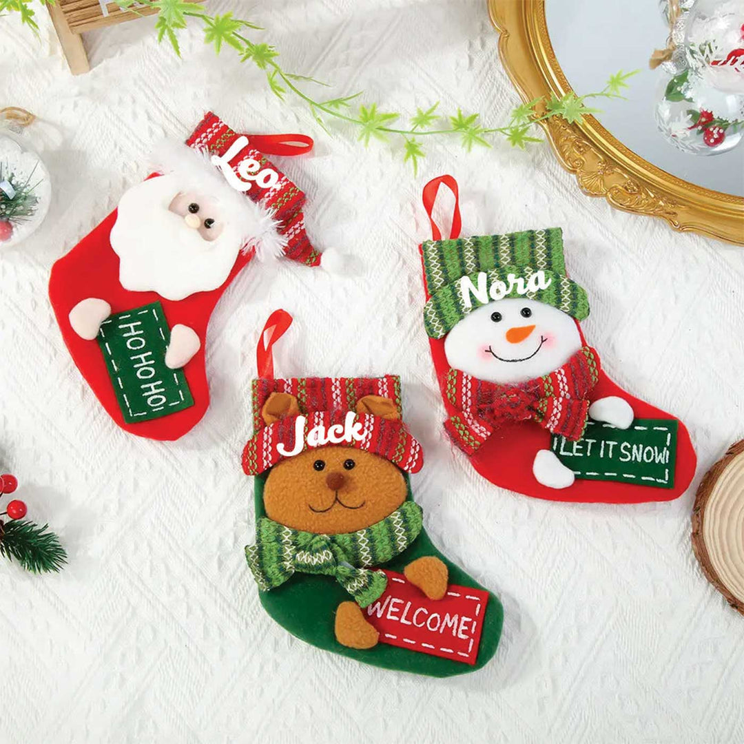 Personalized Ho Ho Ho Surprise! Felt & Wool Stockings For Christmas Decoration