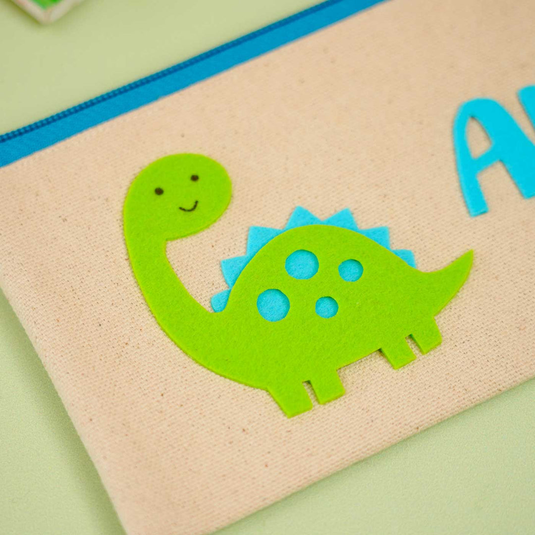 Personalized Dino Theme Stationary Pouch