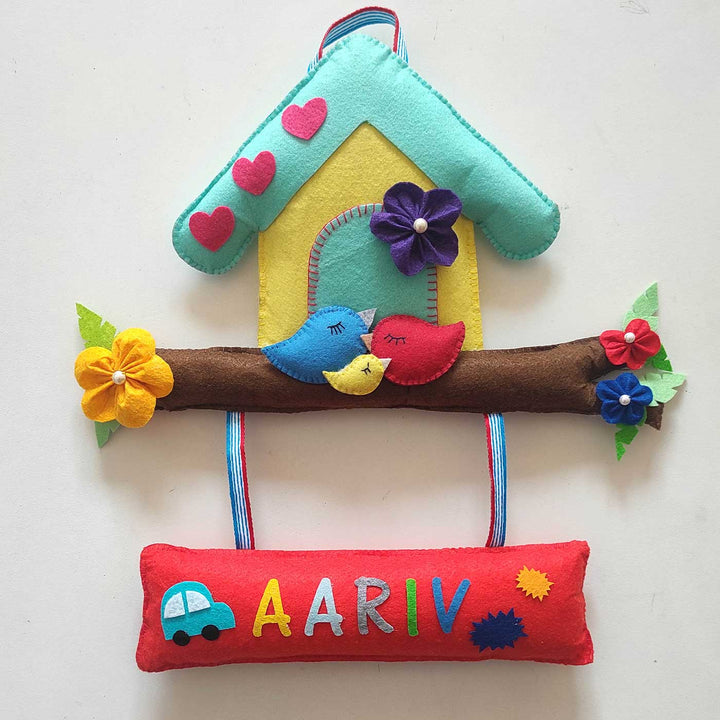 Personalized Handmade Tree House Felt Name Plate