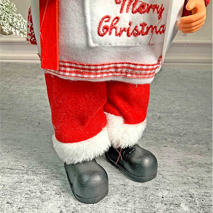 Big Masterchef Santa Claus Self-Standing Woolen Decor For Christmas Table Decoration