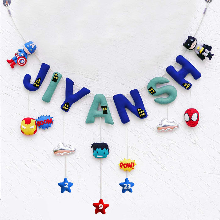 Handcrafted Personalized Themed Bunting For Kids - Superhero