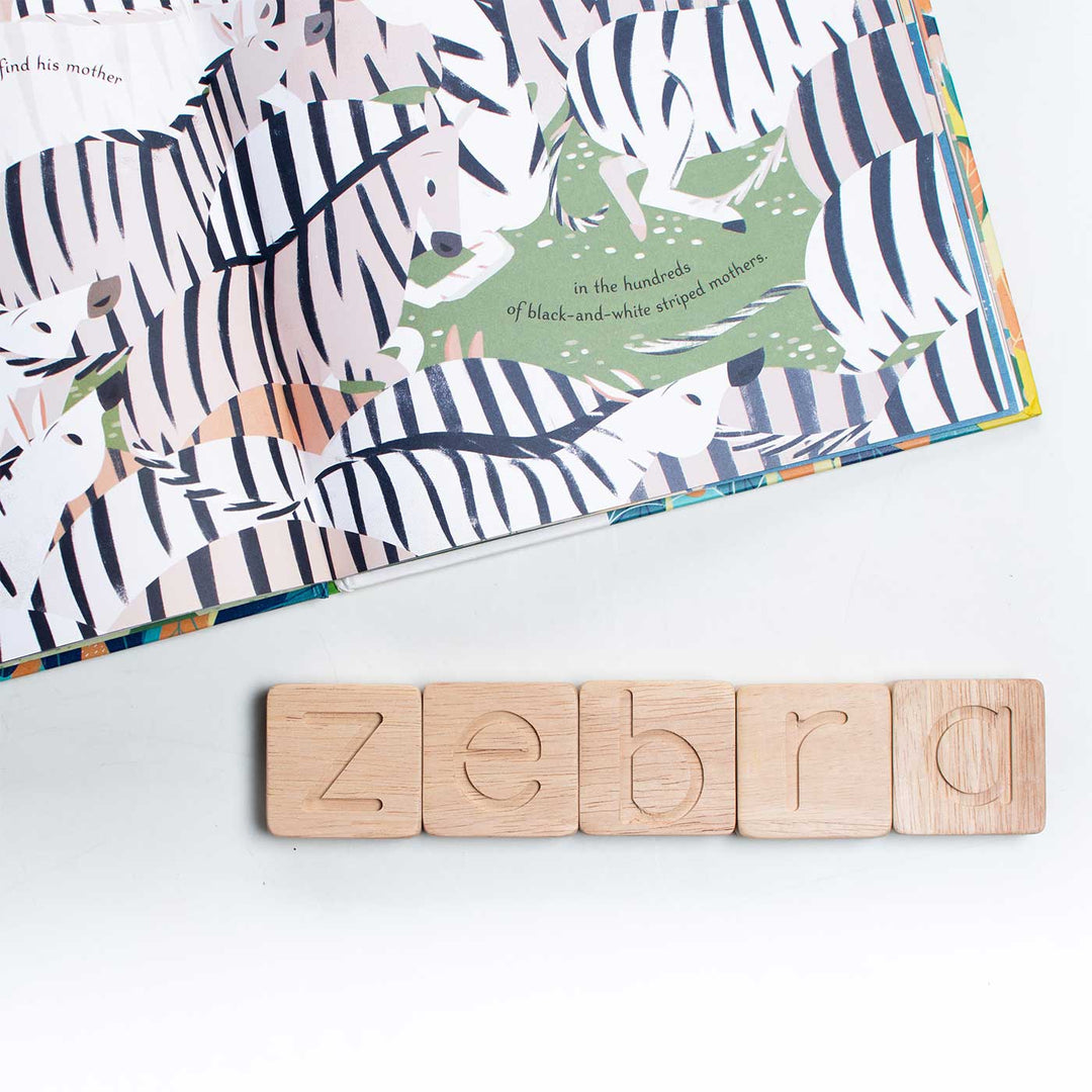 A - Z Wooden Word Building Set For Kids