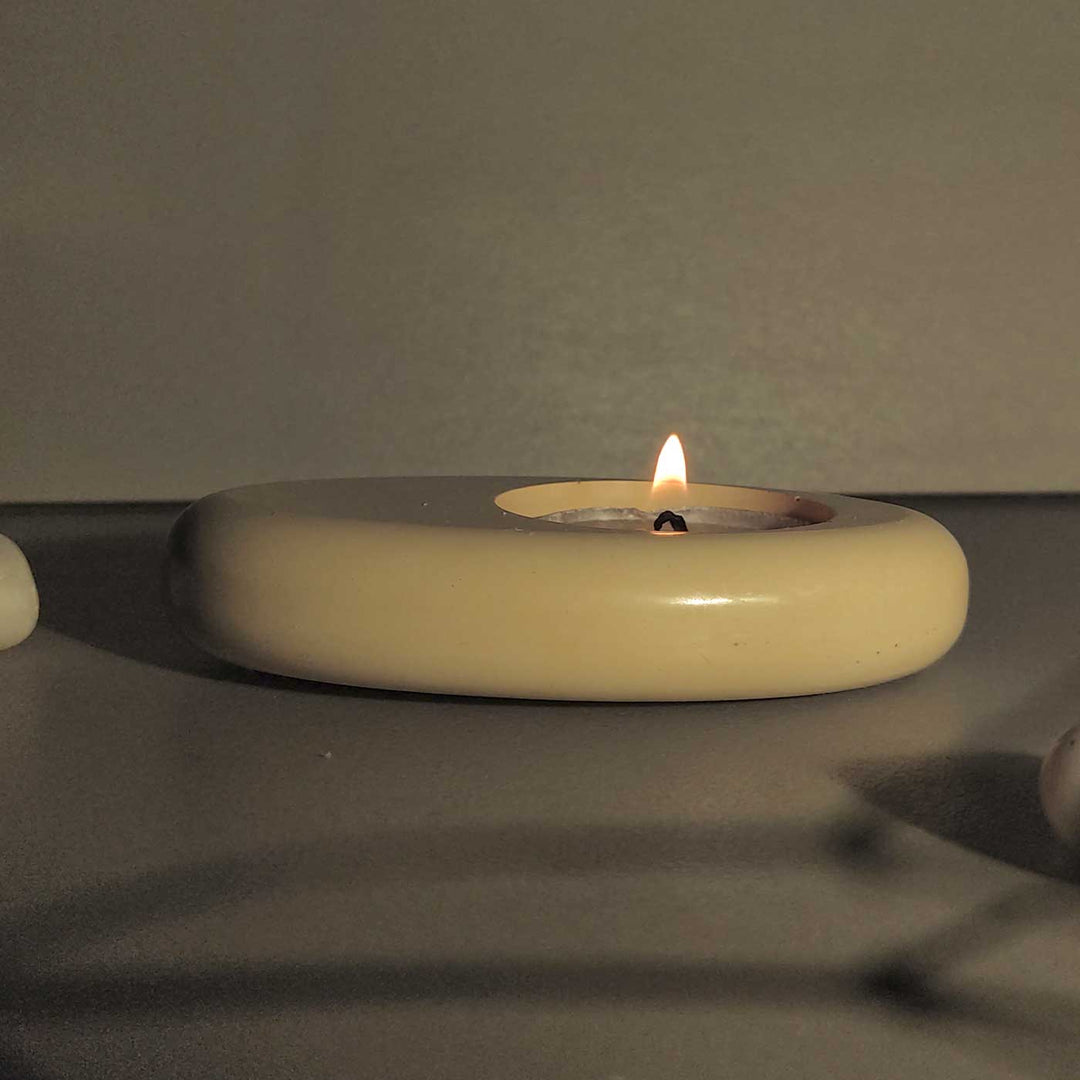 Handmade Artisan Pebble Candle Holder