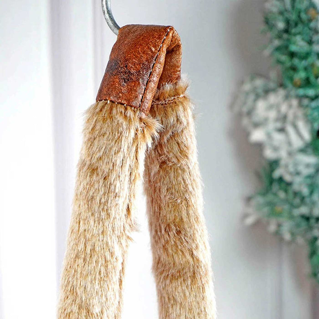 Striped Shorts Reindeer Door Hanger Woolen Decor For Christmas Table Decoration