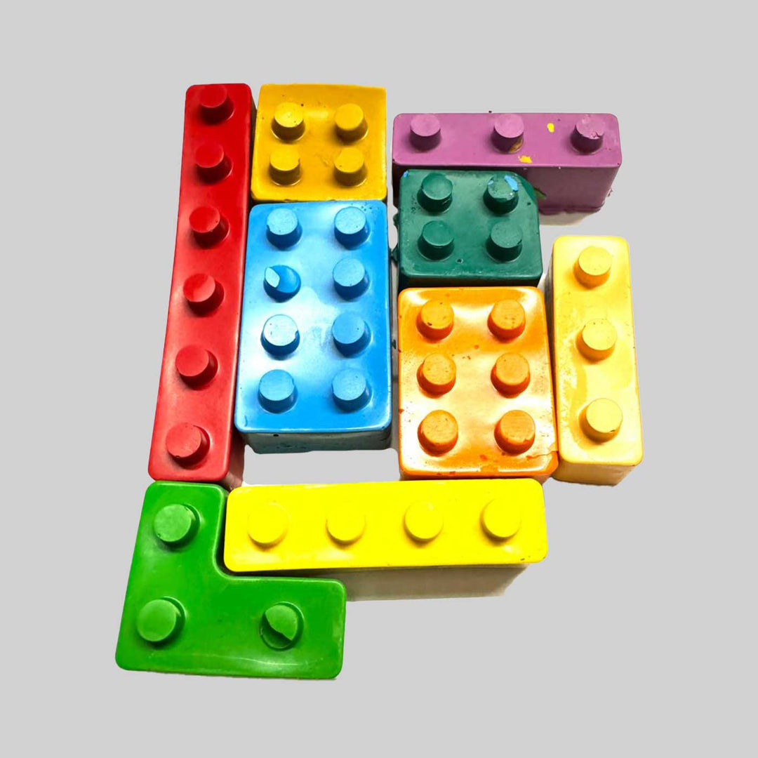 Handmade Non-Toxic Lego Block Crayons | Set Of 8