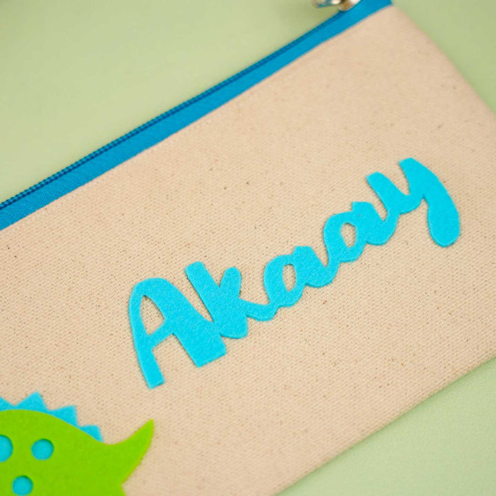 Personalized Dino Theme Stationary Pouch