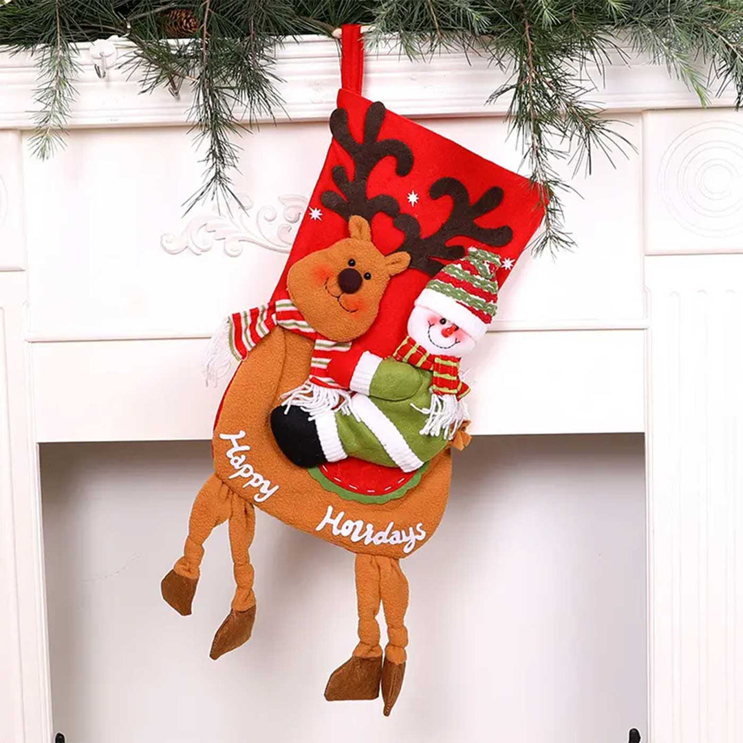 Personalized Holiday Happiness Felt & Wool Stockings For Christmas Decoration