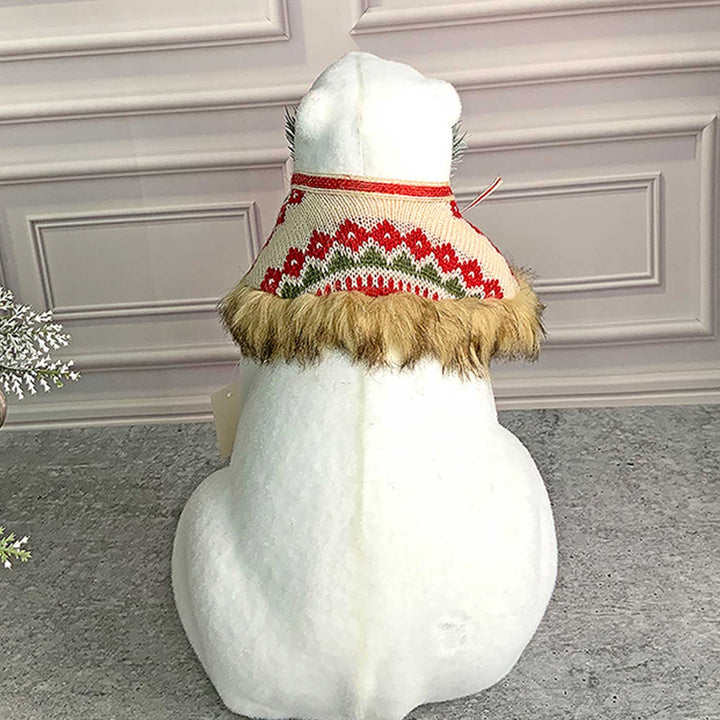 Medium Snow Polar Bear Decor For Christmas Table Decoration