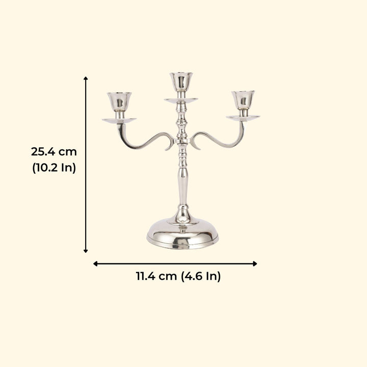 Handmade Nickel Candelabra Aluminium Candle Holder