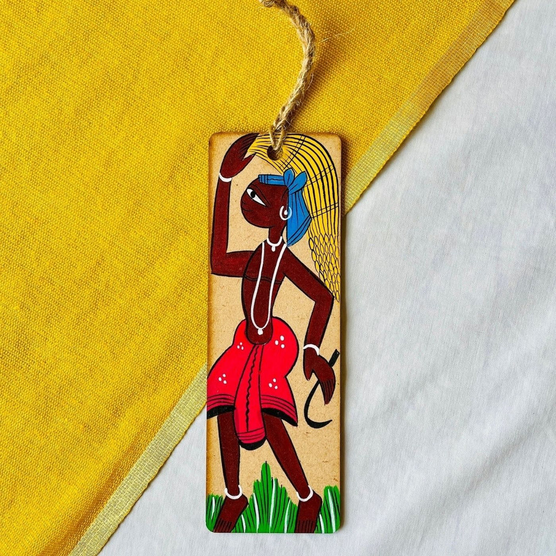 Hand-Painted Pattachitra Umang Mdf Wood Bookmark