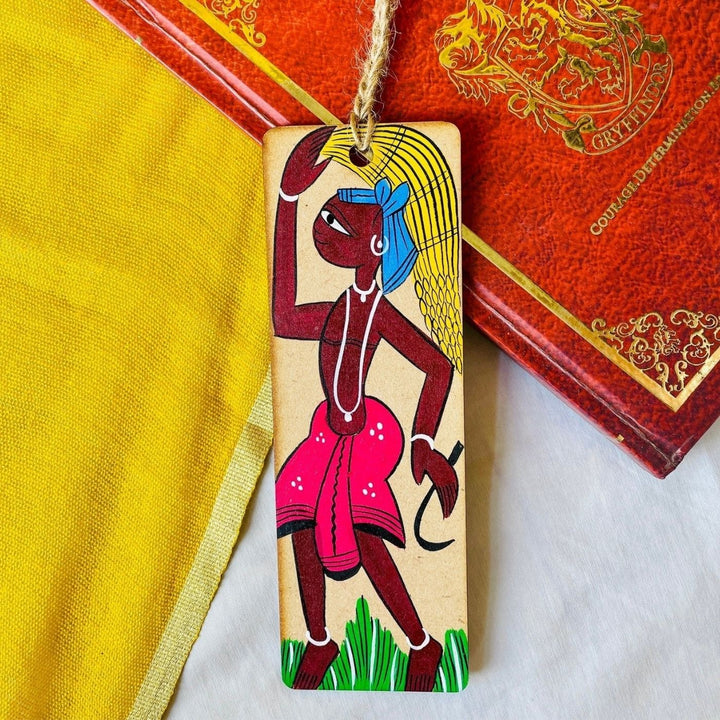 Hand-Painted Pattachitra Umang Mdf Wood Bookmark