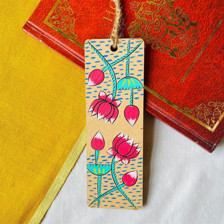 Hand-Painted Pattachitra Varja Mdf Wood Bookmark