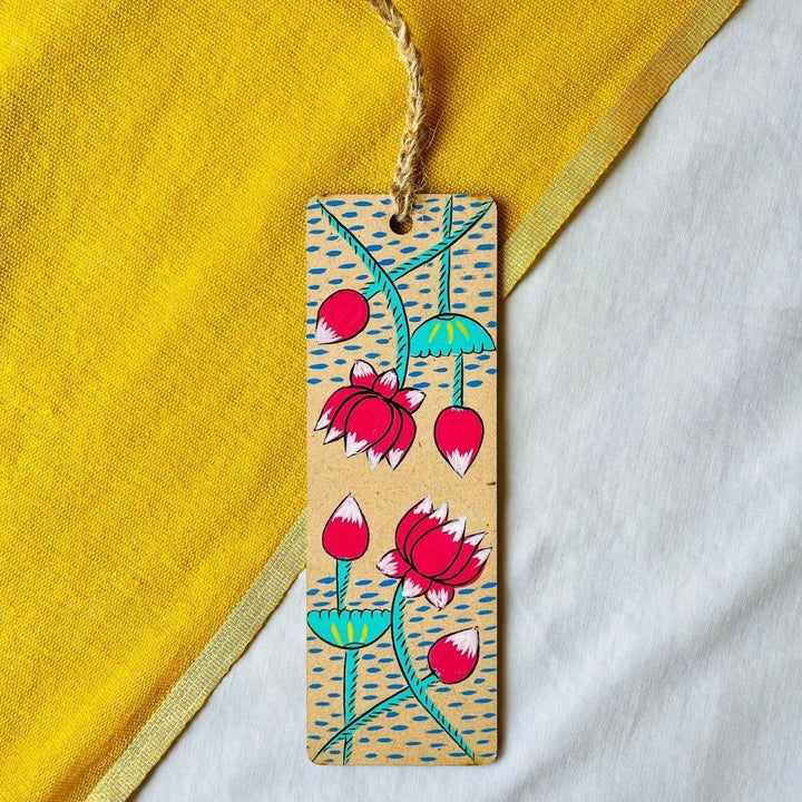 Hand-Painted Pattachitra Varja Mdf Wood Bookmark