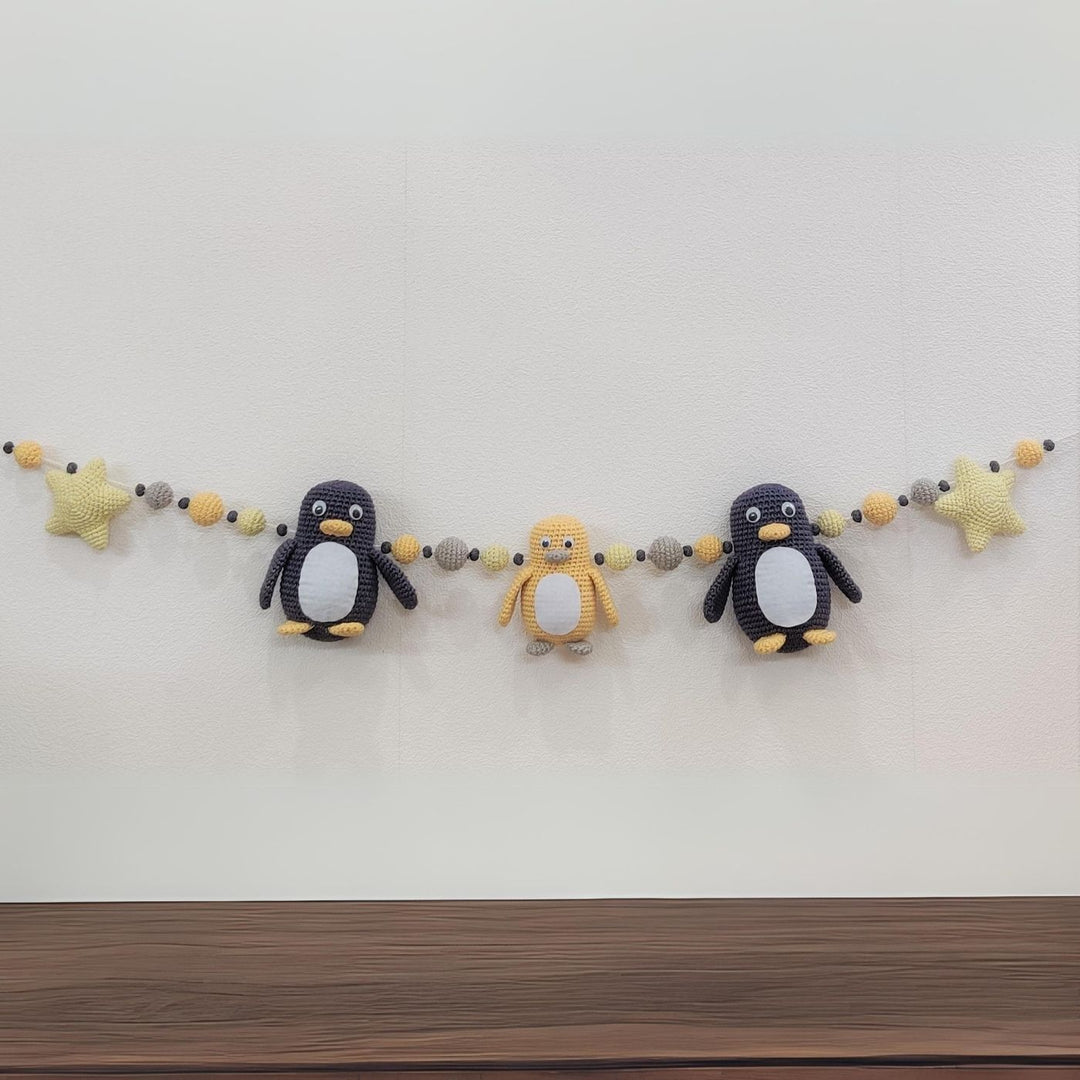 Handmade Crochet Penguin Bunting