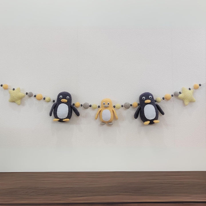 Handmade Crochet Penguin Bunting