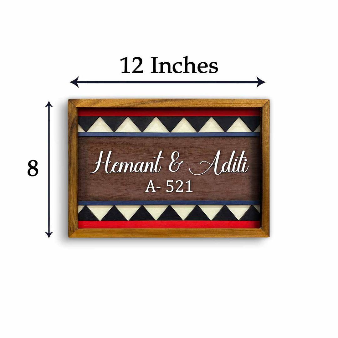 Wooden Personalized Framed Nameplate For Couples