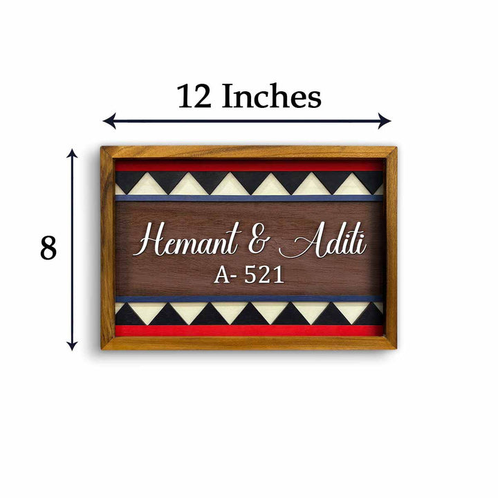 Wooden Personalized Framed Nameplate For Couples