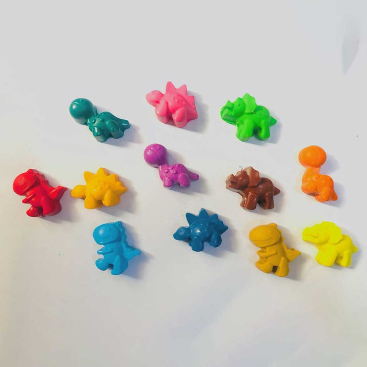 Handmade Non-Toxic Assorted Mini Dino Crayons | Set Of 8