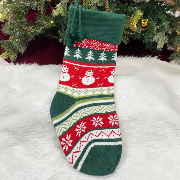 Personalized Handwoven Knitted Woolen Stockings For Christmas Decoration