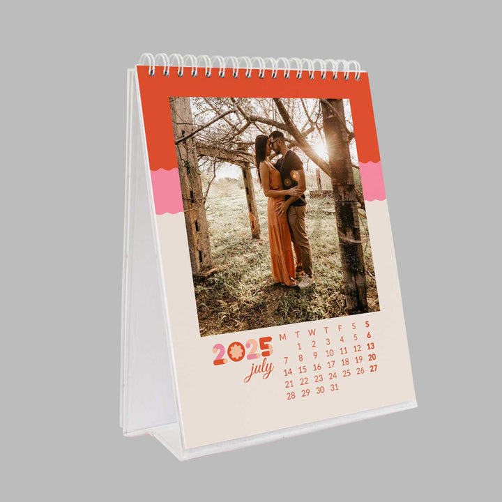 Photo Personalized 8 Inch Glossy Finish 2025 Table Calender