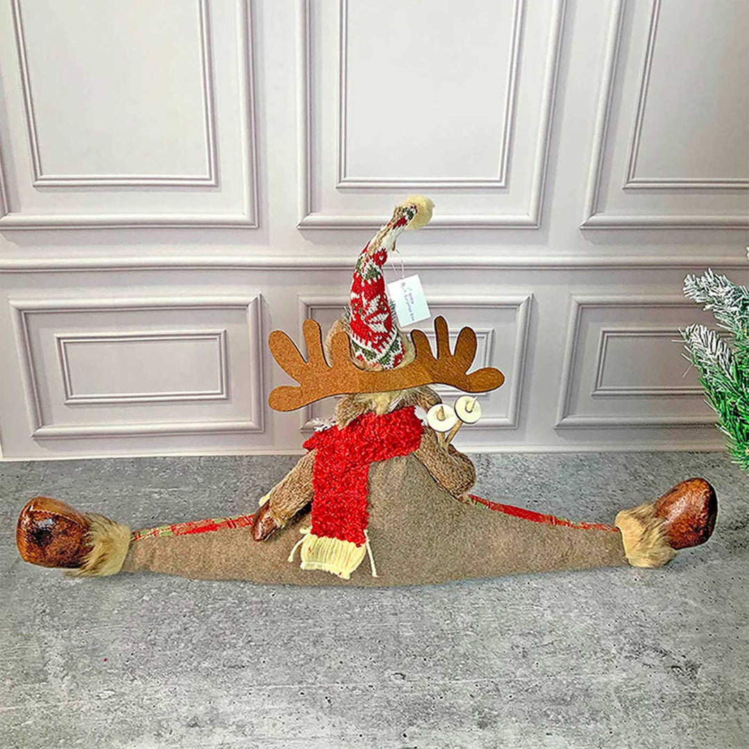 Split Reindeer Christmas Decoration For Home And Office Woolen Decor For Christmas Table Decoration