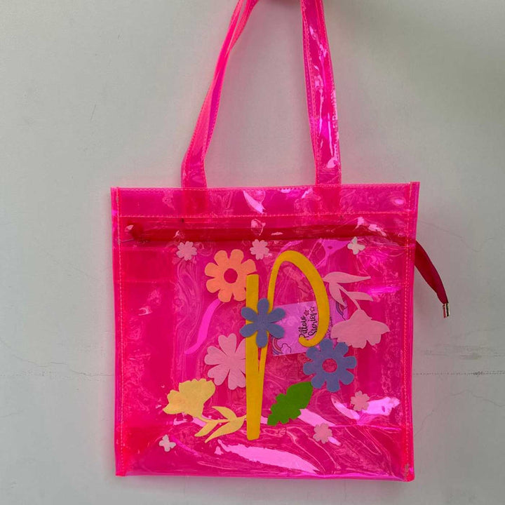 Personalized Handmade Floral Theme Kids Tote Bag