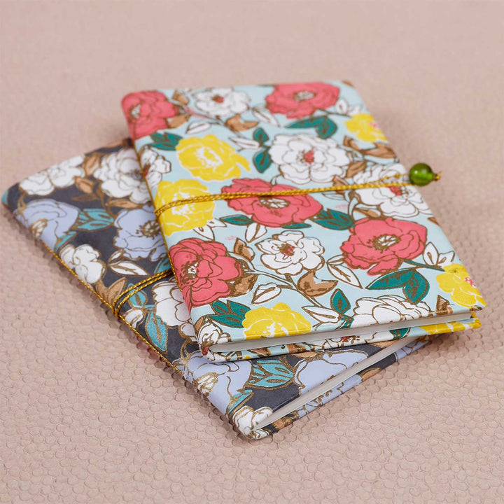 Handmade Floral Notebook | Set of 2