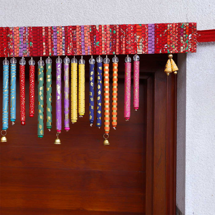 Handmade Multicolour Paper & Bell Toran