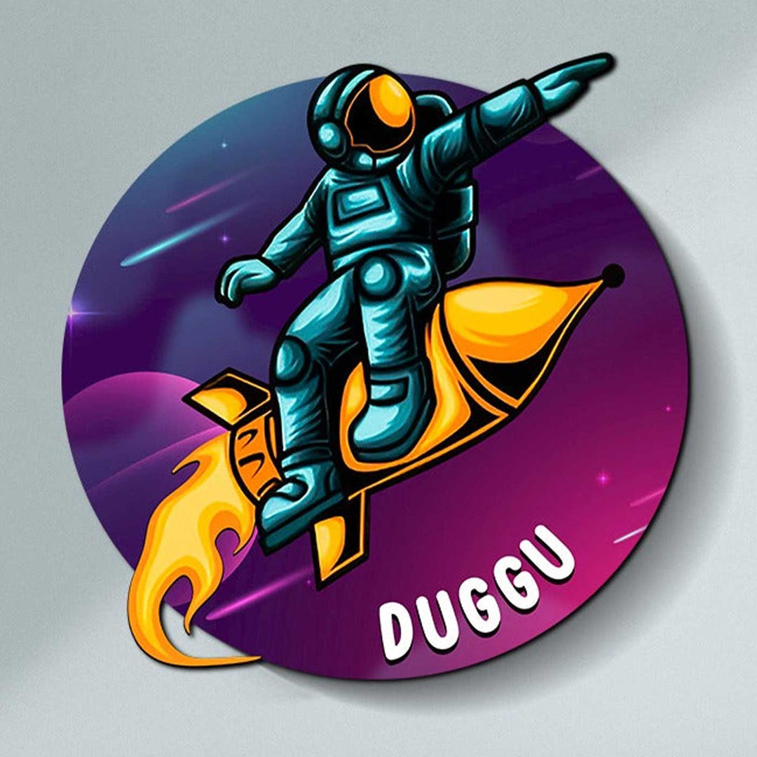 Personalised Astronaut & Space Themed 3D Nameplate for Kids