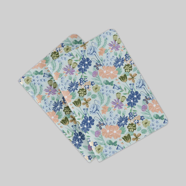 Handmade Blue Floral Notebook | Set of 2