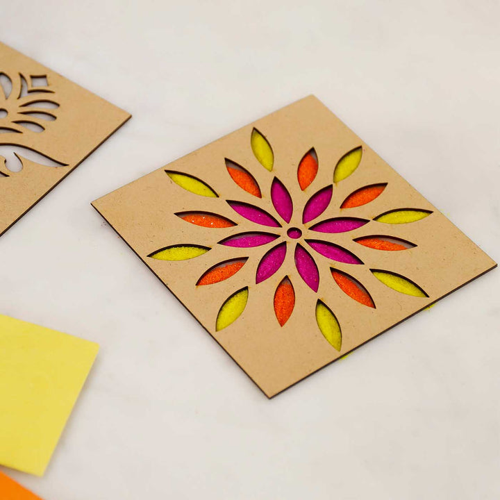 Reusable Rangoli Floral DIY Kit | Set of 5