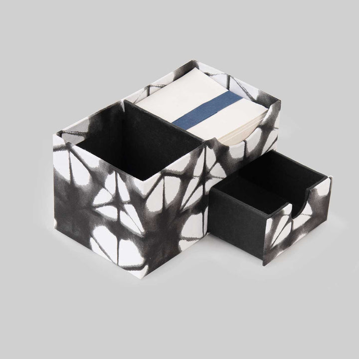 Handmade Black & White Cube Desk Organiser