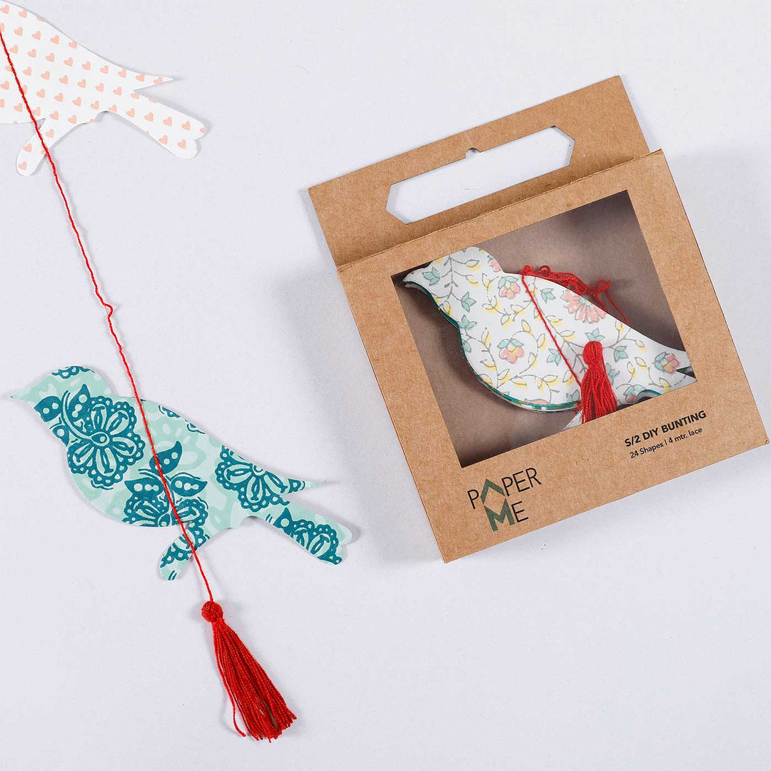 Handmade Bird Paper Hanging | Set of 2